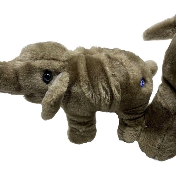 Ringling Brothers Plush Elephant Mom And Baby Barnum Bailey 16" Trunks Up - Picture 4 of 6